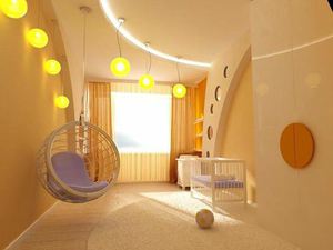 Дизайн потолков из гипсокартона в детской