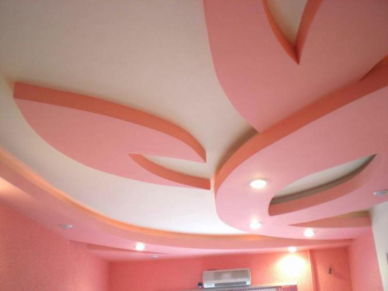 Цветной потолок из гипсокартона