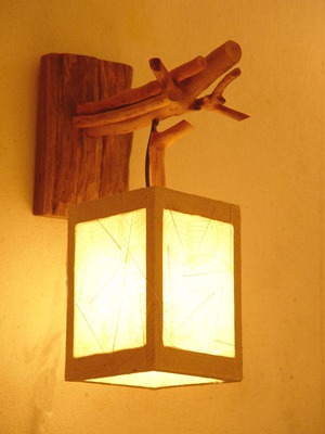Деревянный светильник своими руками