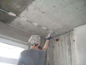Как зашпаклевать бетон осадки конуса бетонной смеси таблица гост