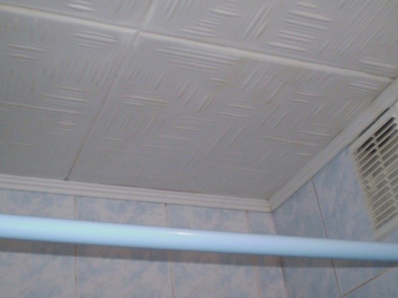 Плитка для потолка в ванной