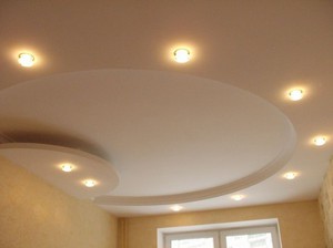 Двухуровневый потолок из гипсокартона - вариант дизайна