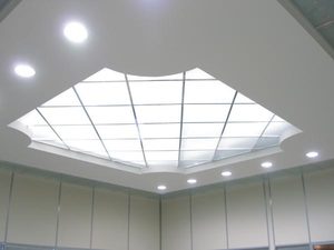 Дизайн навесного потолка с элементами