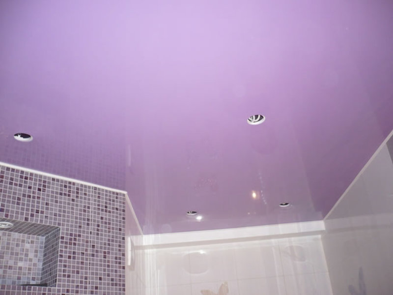 Фото натяжные потолки для ванной 